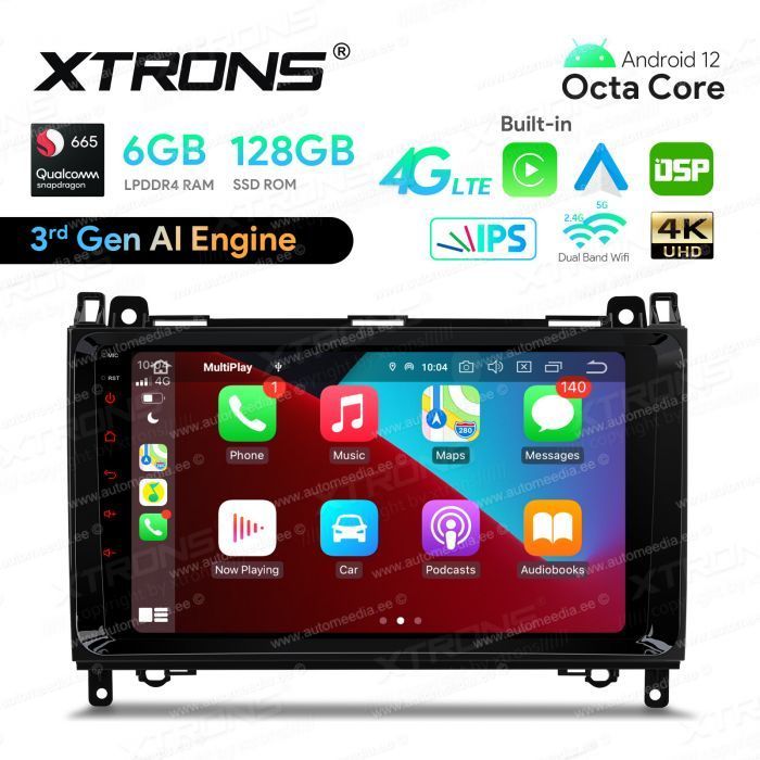 Mercedes-Benz Sprinter | Vito & Viano (2006-2020) | A-Class | B-Class (2004-2012) mudelipõhine Android 12 GPS autoraadio ja multimeedia keskus