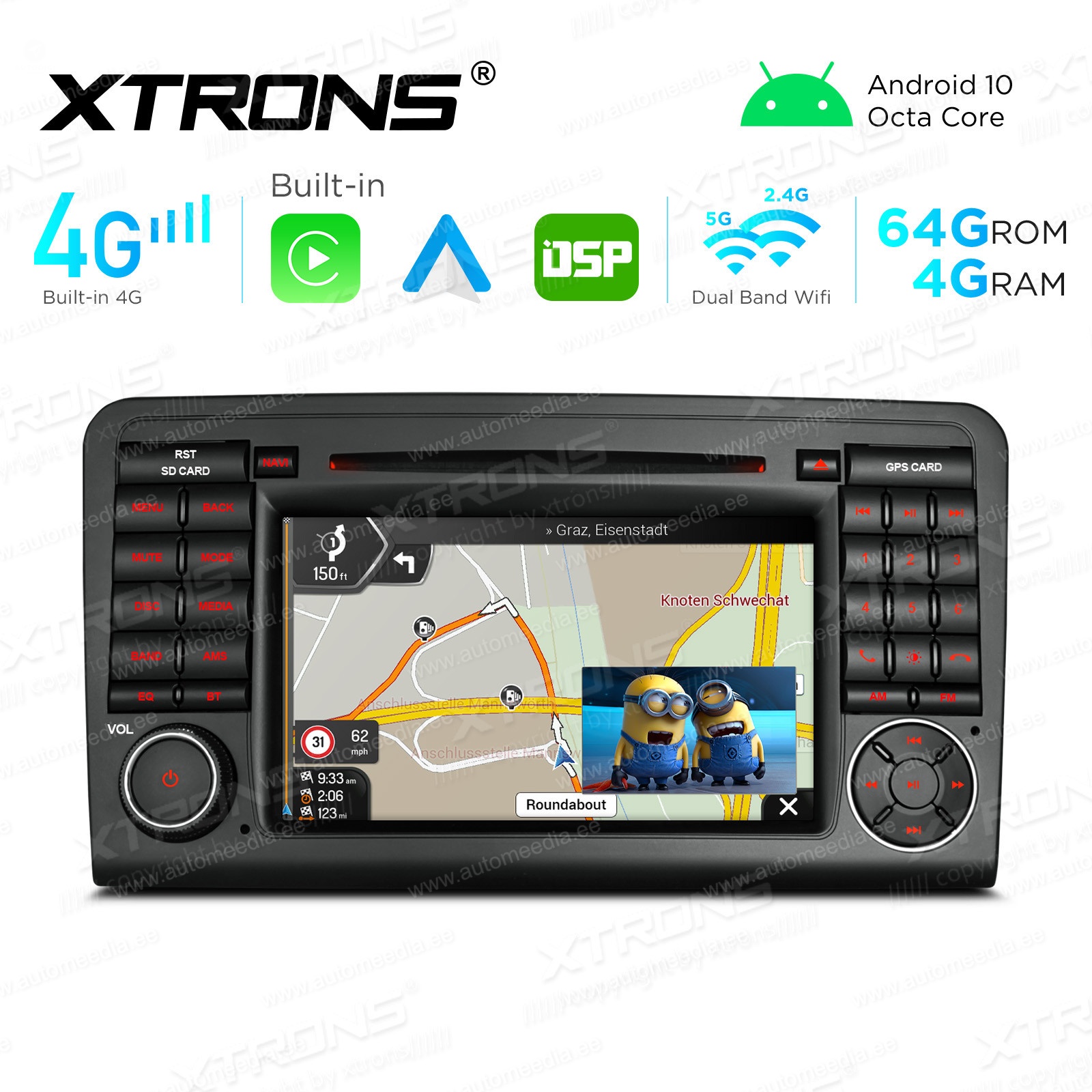 Mercedes-Benz ML | GL | W164 | X164 (2005-2012) Mudelipõhine Android 10 auto GPS multimeediakeskus | 7