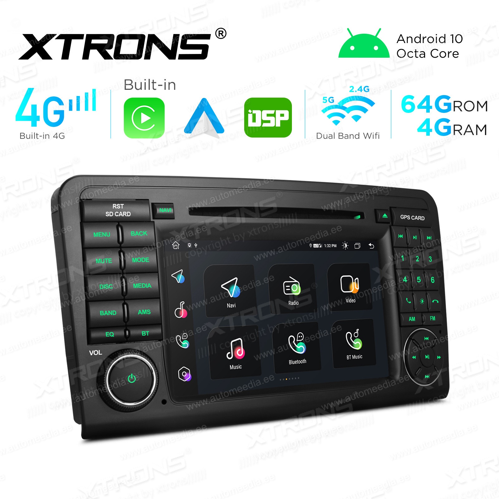 Mercedes-Benz ML | GL | W164 | X164 (2005-2012) Mudelipõhine Android 10 auto GPS multimeediakeskus | 7