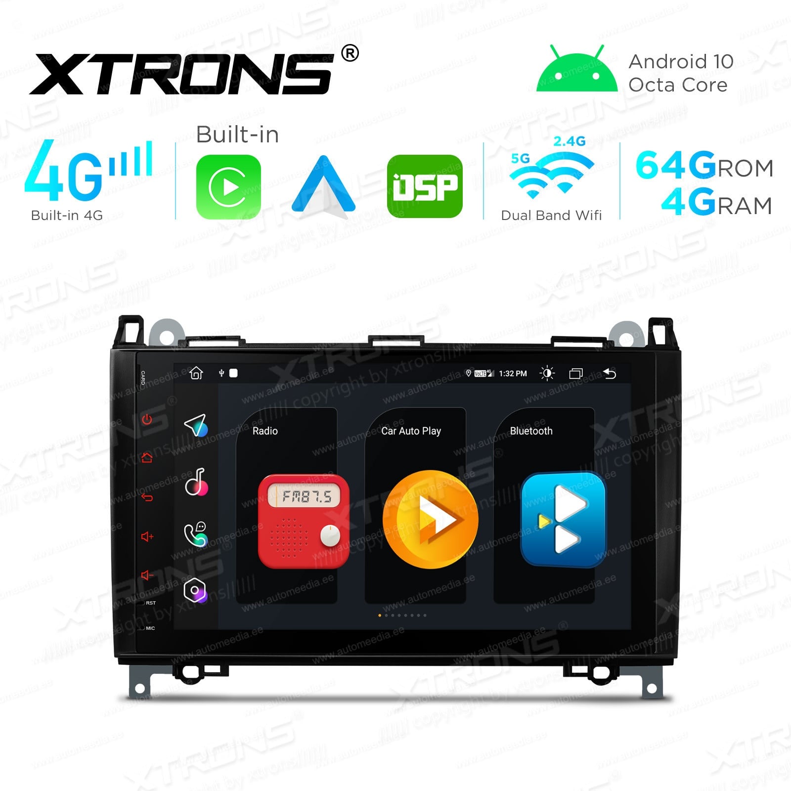 Mercedes-Benz Sprinter | Vito | Viano | A-Class | B-Class (2004-2012) Mudelipõhine Android 10 auto GPS multimeediakeskus | 9