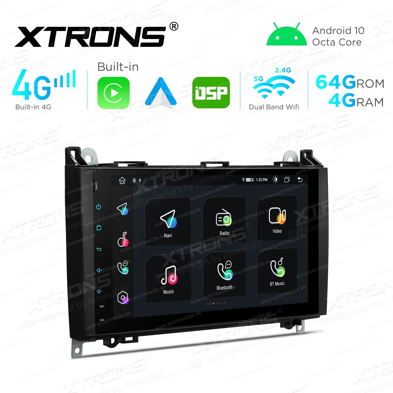 Mercedes-Benz Sprinter | Vito | Viano | A-Class | B-Class (2004-2012) Mudelipõhine Android 10 auto GPS multimeediakeskus | 9