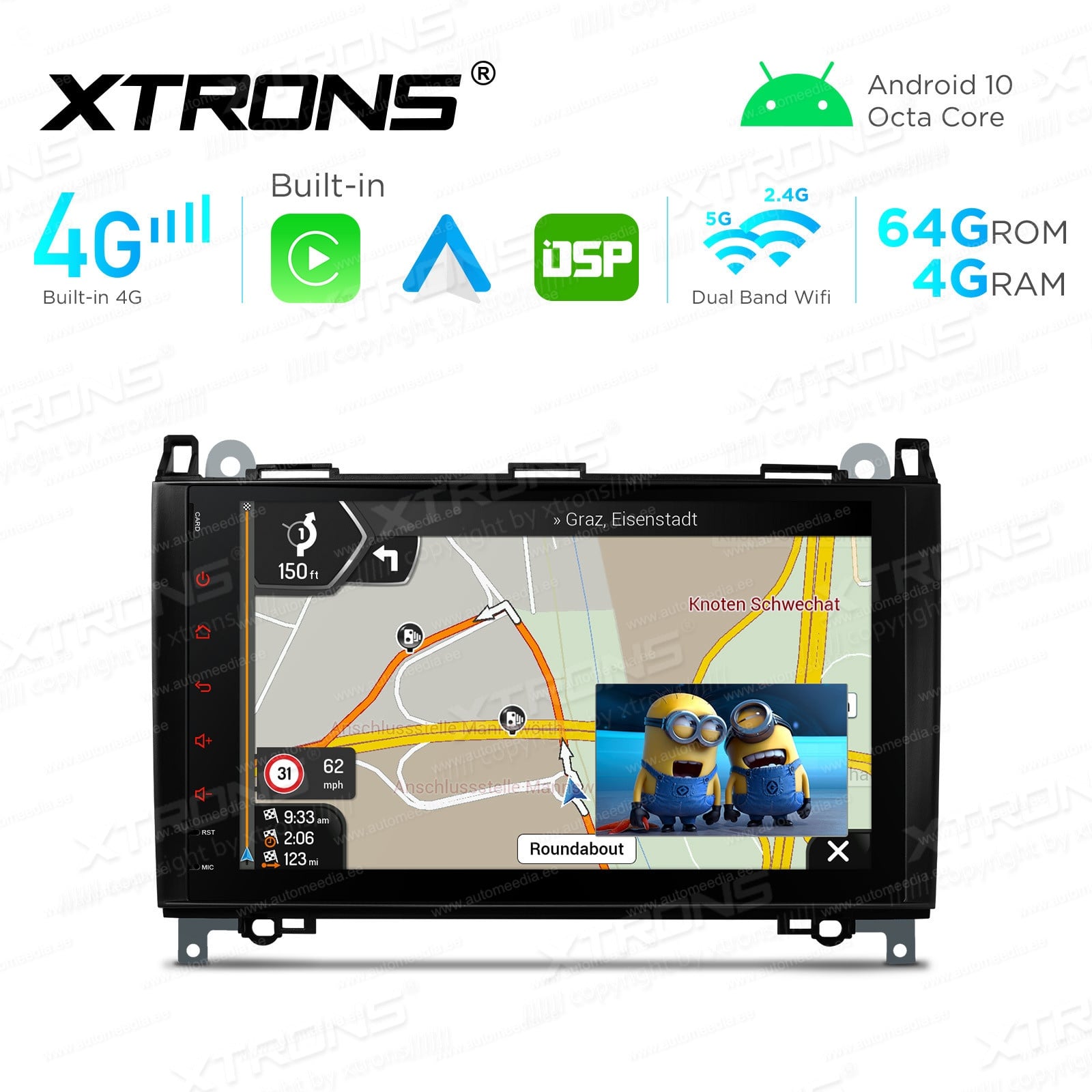 Mercedes-Benz Sprinter | Vito | Viano | A-Class | B-Class (2004-2012) Mudelipõhine Android 10 auto GPS multimeediakeskus | 9