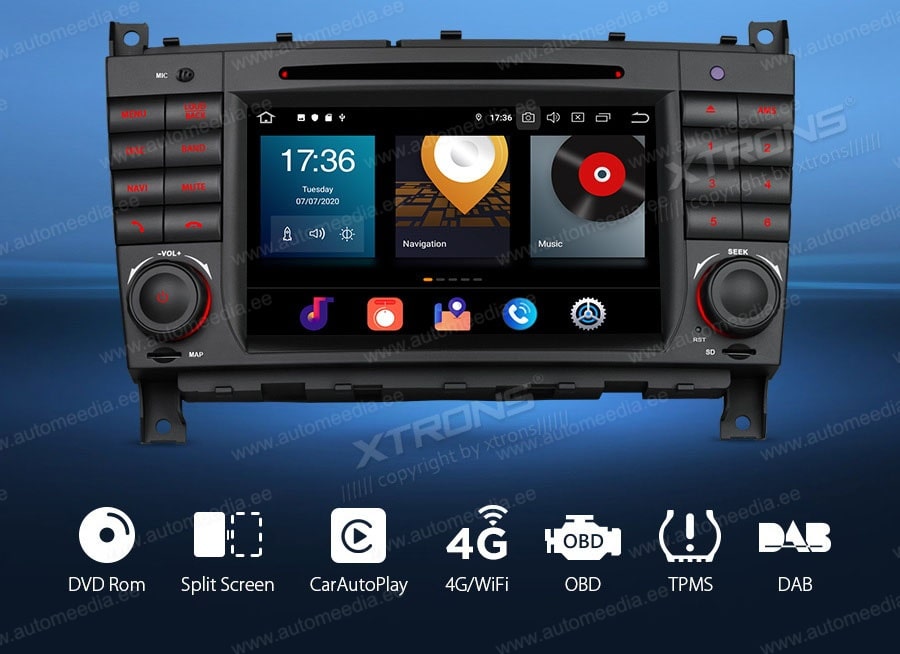 Mercedes-Benz CLK | C-Class | G-Class (2005-2008) XTRONS PBX70M209 Car multimedia GPS player with Custom Fit Design