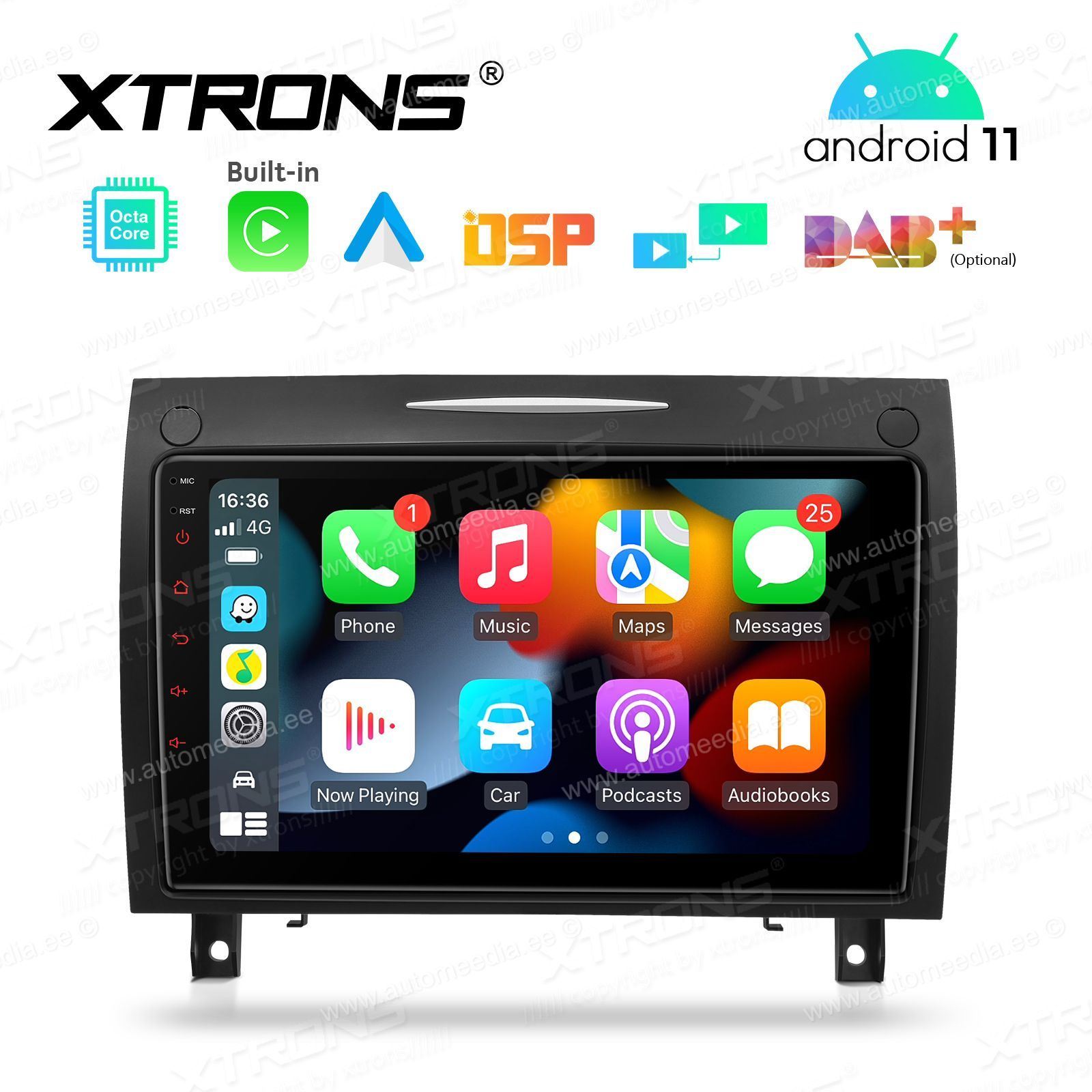 Mercedes-Benz SLK R171 (2004-2011) mudelipõhine Android 11 GPS autoraadio ja multimeedia keskus