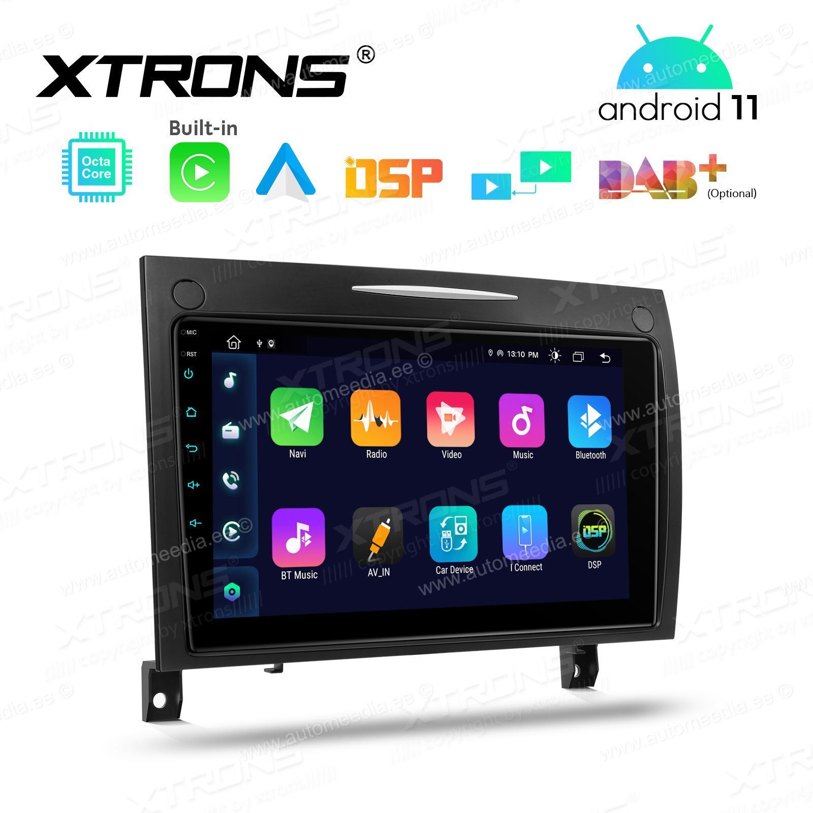 Mercedes-Benz SLK R171 (2004-2011) mudelipõhine Android 11 GPS autoraadio ja multimeedia keskus