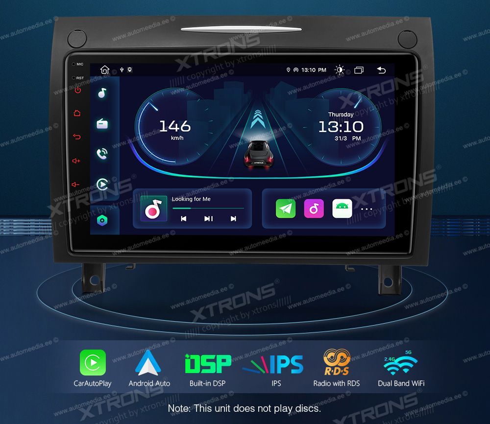 Mercedes-Benz SLK R171 (2004-2011)  XTRONS PEP91M350 merkkikohtainen Android GPS multimedia näyttösoitin