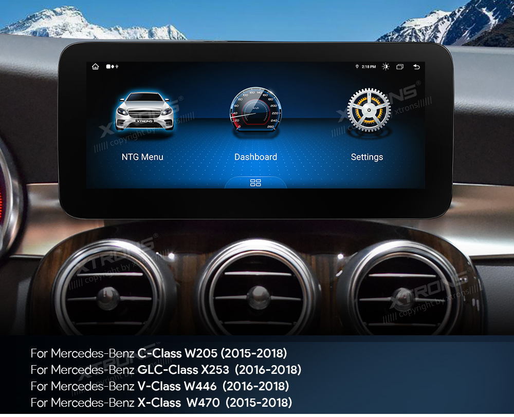 Mercedes-Benz V-Class | C-Class | GLC | X-Class W470 | NTG5.x  XTRONS QAM1250M12C5 merkkikohtainen Android GPS multimedia näyttö