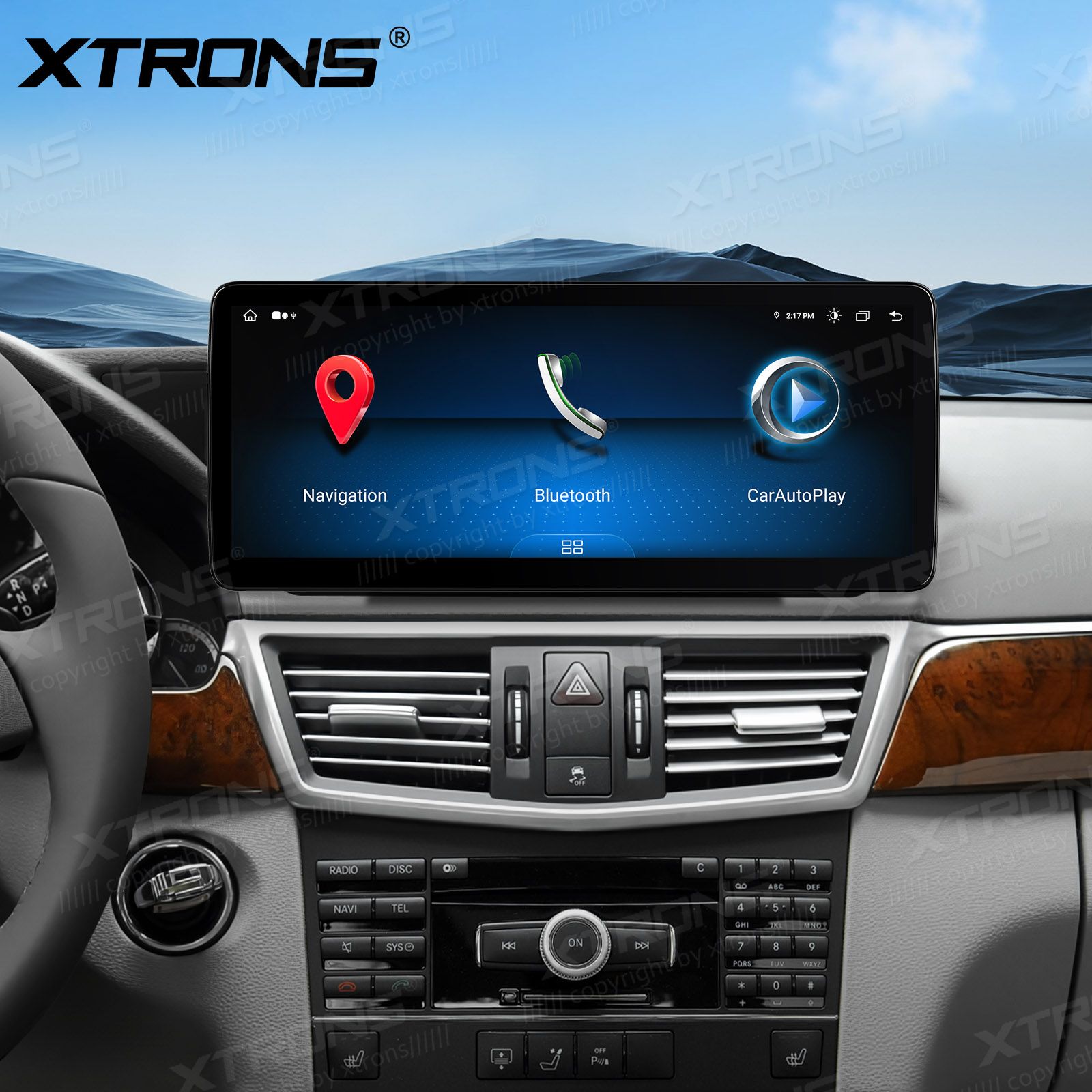 Mercedes-Benz E-Class (2010-2012) | W212 | NTG4.0 kahesüsteemne, originaalraadio säilitav Android 13 GPS autoraadio ja multimeedia keskus