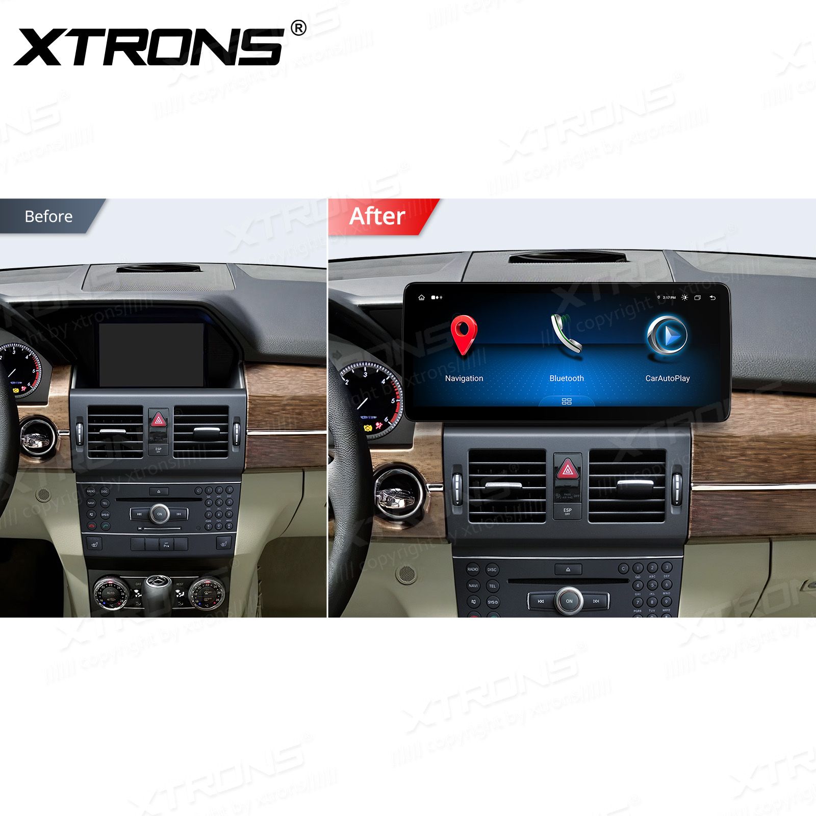 Mercedes-Benz GLK Class X204 | 2008 - 2012 (NTG4.0) kahesüsteemne, originaalraadio säilitav Android 13 GPS autoraadio ja multimeedia keskus