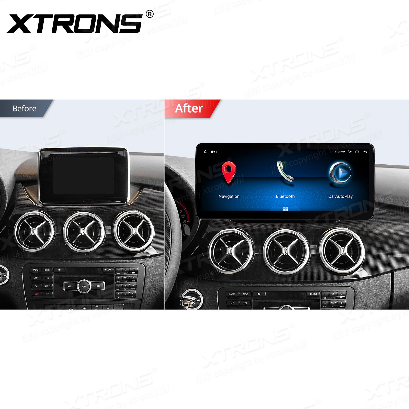 Mercedes-Benz B Class | W246 | 2011-2014 (NTG4.5) kahesüsteemne, originaalraadio säilitav Android 13 GPS autoraadio ja multimeedia keskus