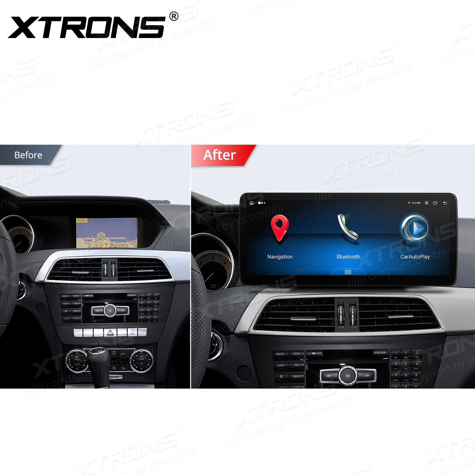 Mercedes-Benz C-Class ( 2011-2014) | W204 | NTG4.5 | NTG4.7 Kahesüsteemne, originaalraadio säilitav Android 13 GPS autoraadio ja multimeedia keskus