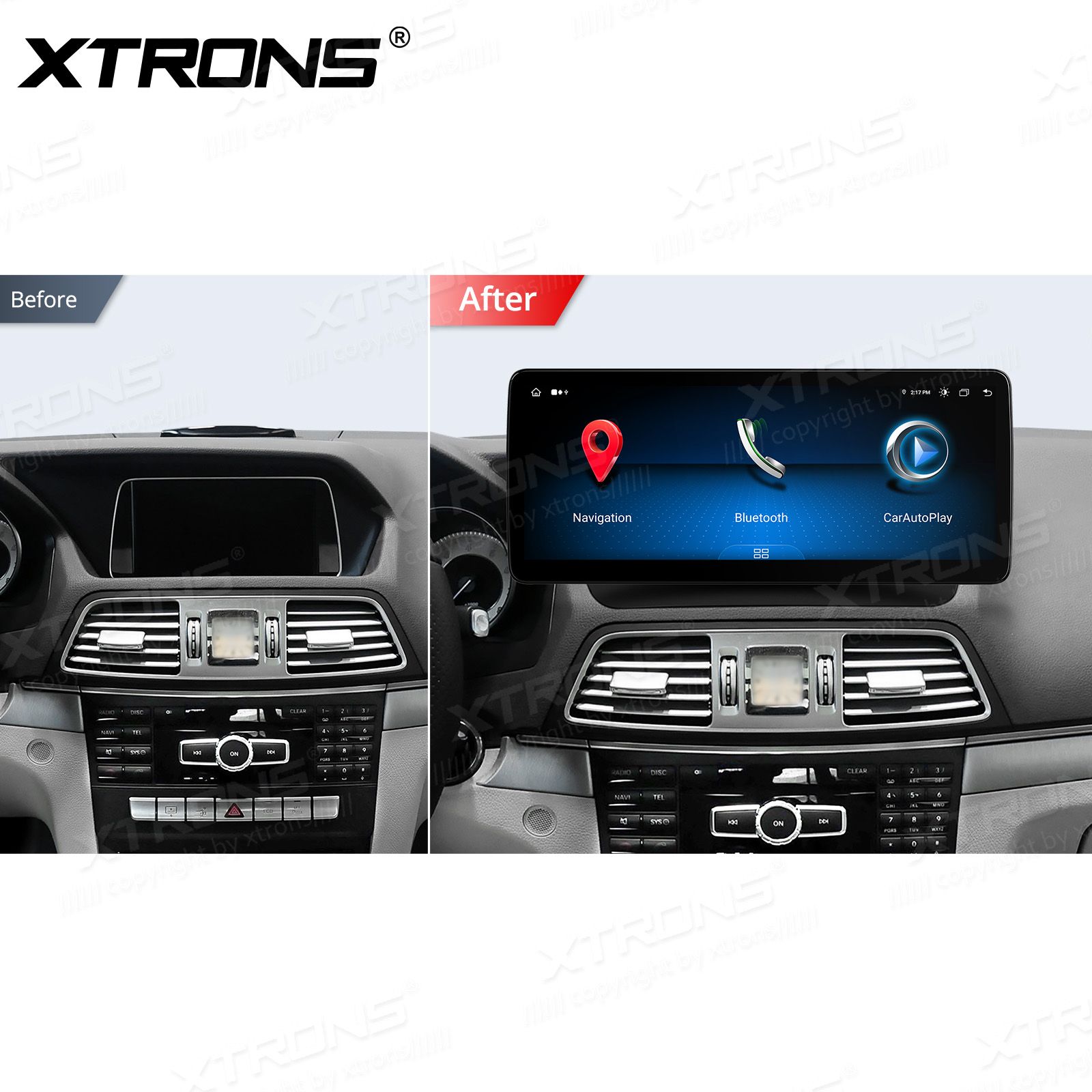 Mercedes-Benz E-Class Coupe (2013-2015) | C207 | NTG4.5 | NTG4.7 Kahesüsteemne, originaalraadio säilitav Android 13 GPS autoraadio ja multimeedia keskus