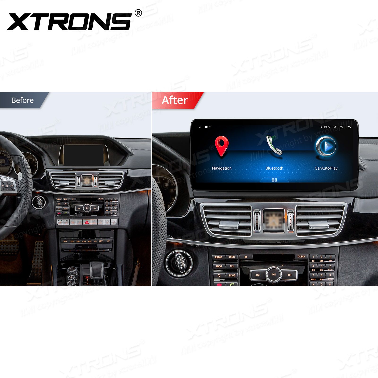 Mercedes-Benz E-Class (2013-2014) | W212 | NTG4.5 | NTG4.7 kahesüsteemne, originaalraadio säilitav Android 13 GPS autoraadio ja multimeedia keskus