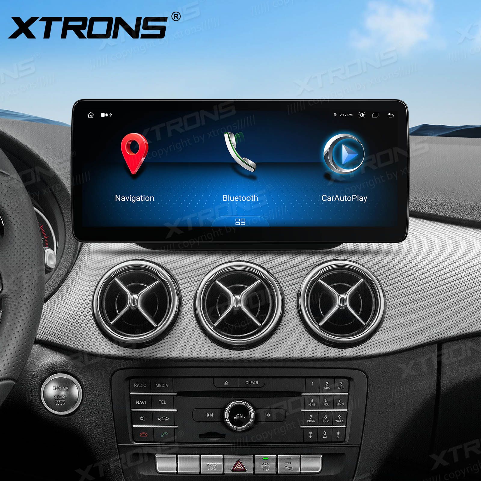 Mercedes-Benz B Class | W246 | 2015-2019 (NTG5.0) kahesüsteemne, originaalraadio säilitav Android 13 GPS autoraadio ja multimeedia keskus