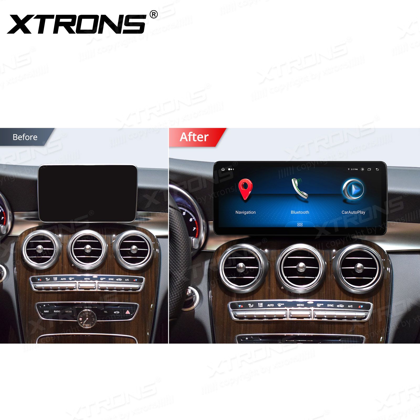 Mercedes-Benz V-Class (2015-2018) | C-Class | GLC | NTG5.0 | NTG5.2 Kahesüsteemne, originaalraadio säilitav Android 13 GPS autoraadio ja multimeedia keskus