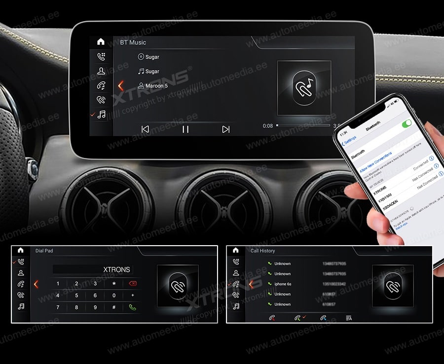 Mercedes-Benz A-Class (2013-2015) | GLA | GLC | W176 | C117 | X156 | NTG4.5 | NTG4.7  XTRONS QM1045AS XTRONS QM1045AS Свободные руки Hands Free и HD-музыка