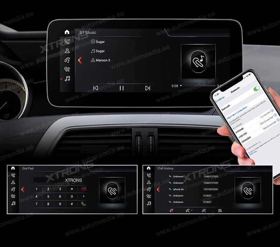 Mercedes-Benz C-Class ( 2011-2014) | W204 | NTG4.5 | NTG4.7  XTRONS QM1045C_LS XTRONS QM1045C_LS kädet vapaana Hands free puhelut & musiikin striimaus