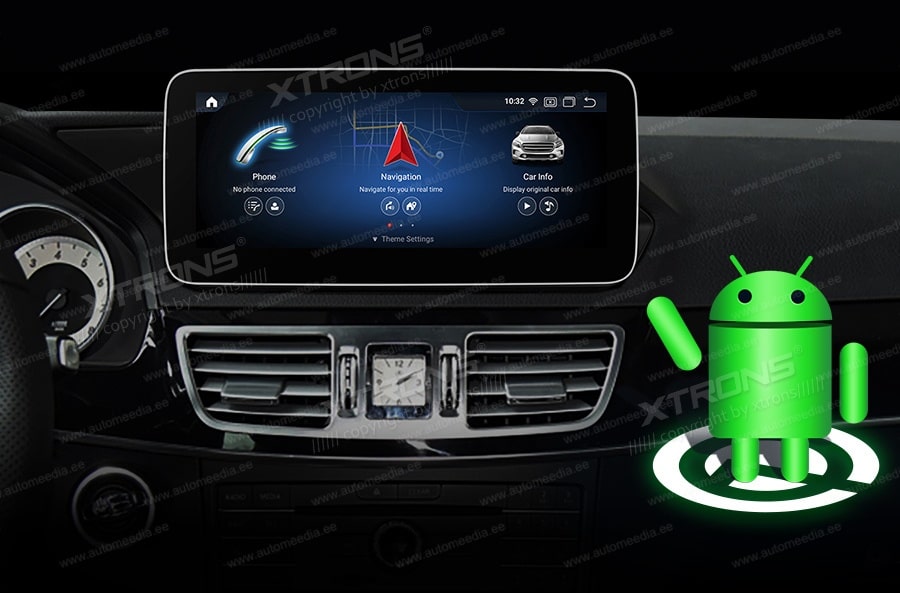 Mercedes-Benz E-Class (2015-2016) | W212 | NTG5.1 | NTG5.2  XTRONS QM1050E_LS merkkikohtainen Android GPS multimedia näyttösoitin