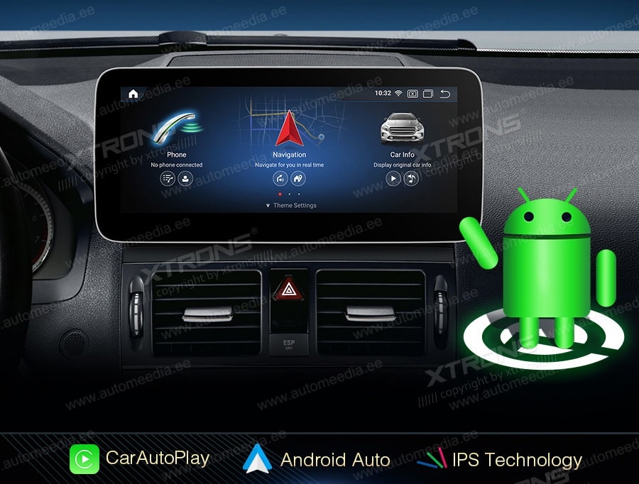 Mercedes-Benz C-Class ( 2007-2010) | W204 | NTG4.0  XTRONS QSM1040C merkkikohtainen Android GPS multimedia näyttösoitin