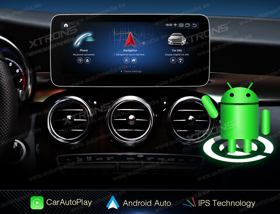 Mercedes-Benz V-Class (2015-2018) | C-Class | GLC | NTG5.0 | NTG5.2  XTRONS QSM1050C merkkikohtainen Android GPS multimedia näyttösoitin