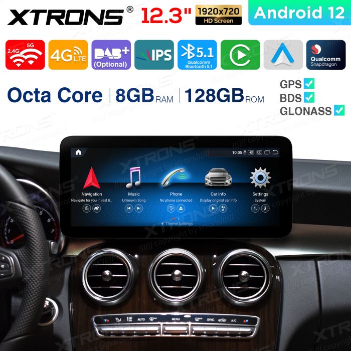 Mercedes-Benz V-Class (2015-2018) | C-Class | GLC | NTG5.0 | NTG5.2 kahesüsteemne, originaalraadio säilitav Android 12 GPS autoraadio ja multimeedia keskus