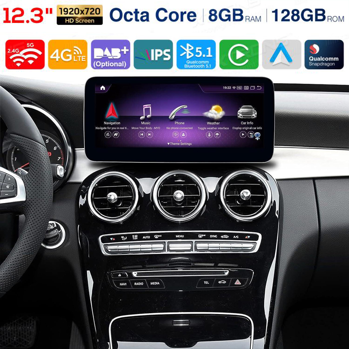 Mercedes-Benz V-Class (2015-2018) | C-Class | GLC | NTG5.0 | NTG5.2 Android 12 Car Multimedia Player with GPS Navigation