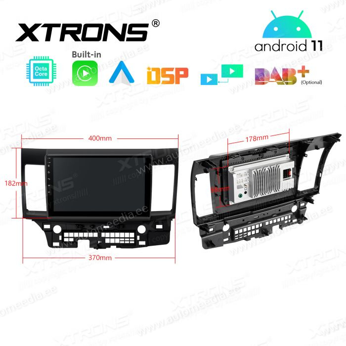 Mitsubishi Lancer (2007-2017) mudelipõhine Android 12 GPS autoraadio ja multimeedia keskus