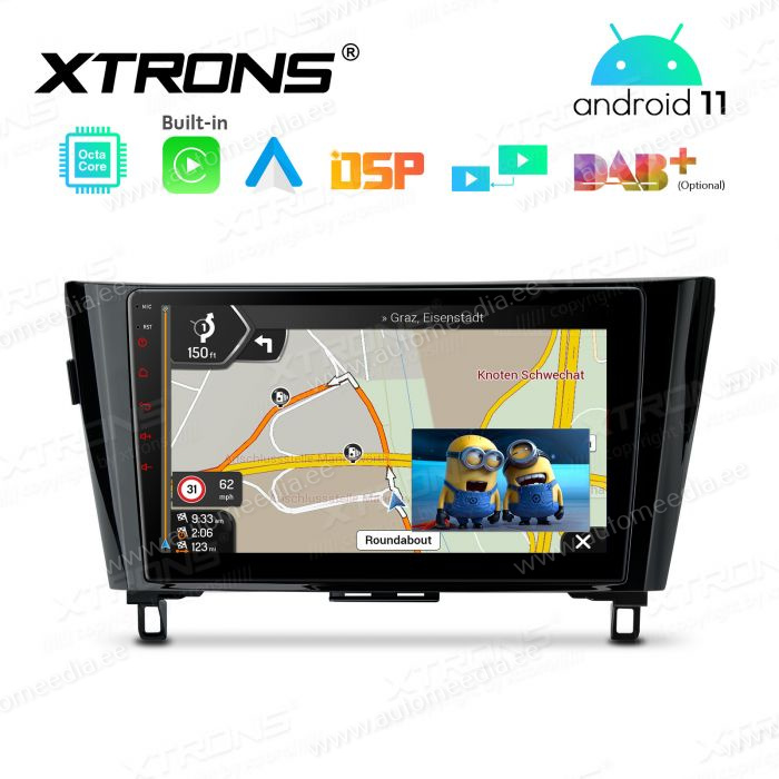 Nissan Qashqai (2016-2017) mudelipõhine Android 12 GPS autoraadio ja multimeedia keskus