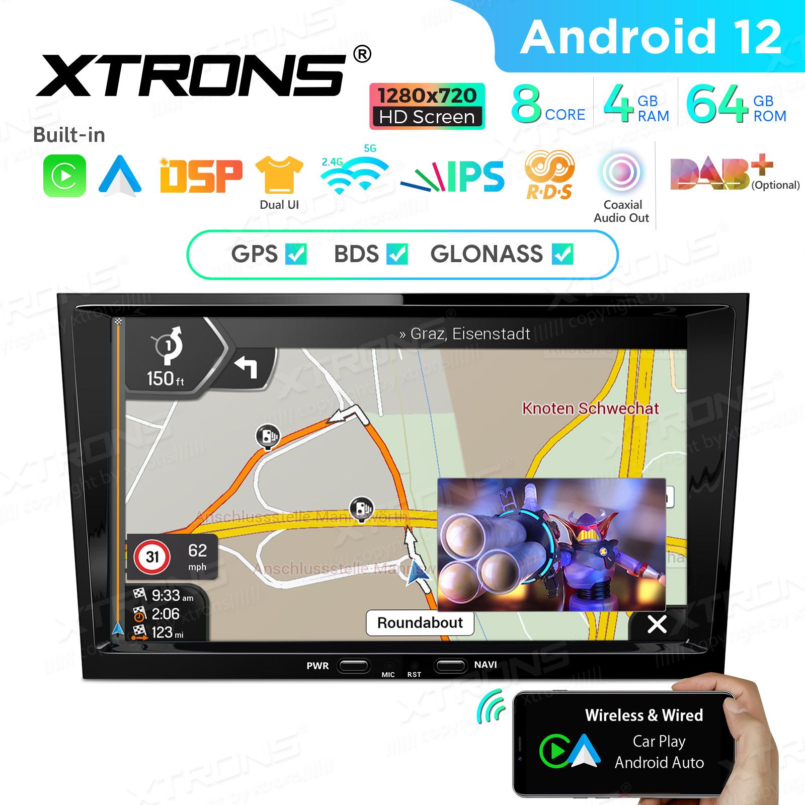 Opel Astra | Zafira | Meriva | Vectra (2004-2012) mudelipõhine Android 12 GPS autoraadio ja multimeedia keskus