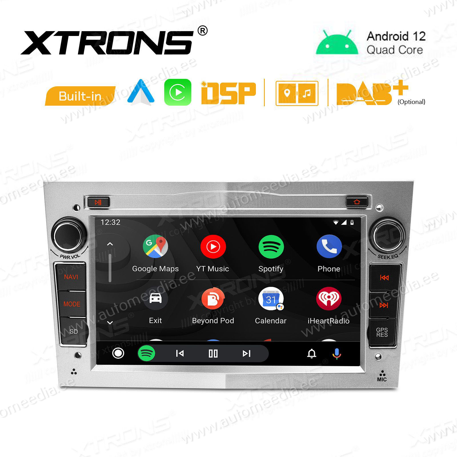 Opel Astra | Zafira | Meriva | Vectra (2004-2012) mudelipõhine Android 12 GPS autoraadio ja multimeedia keskus