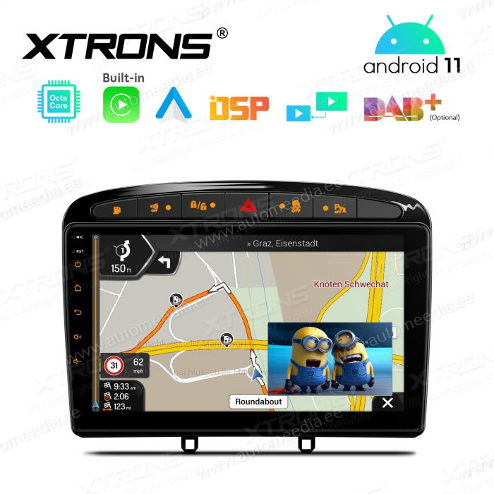 Peugeot 308 (2007-2013) | 408 (2011-2013) | RCZ (2010-2015) mudelipõhine Android 12 GPS autoraadio ja multimeedia keskus