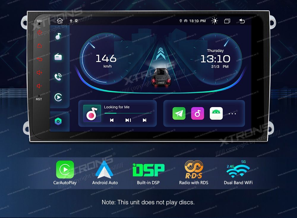 XTRONS PE91CYPL Mudelikohane android multimeediakeskus gps naviraadio