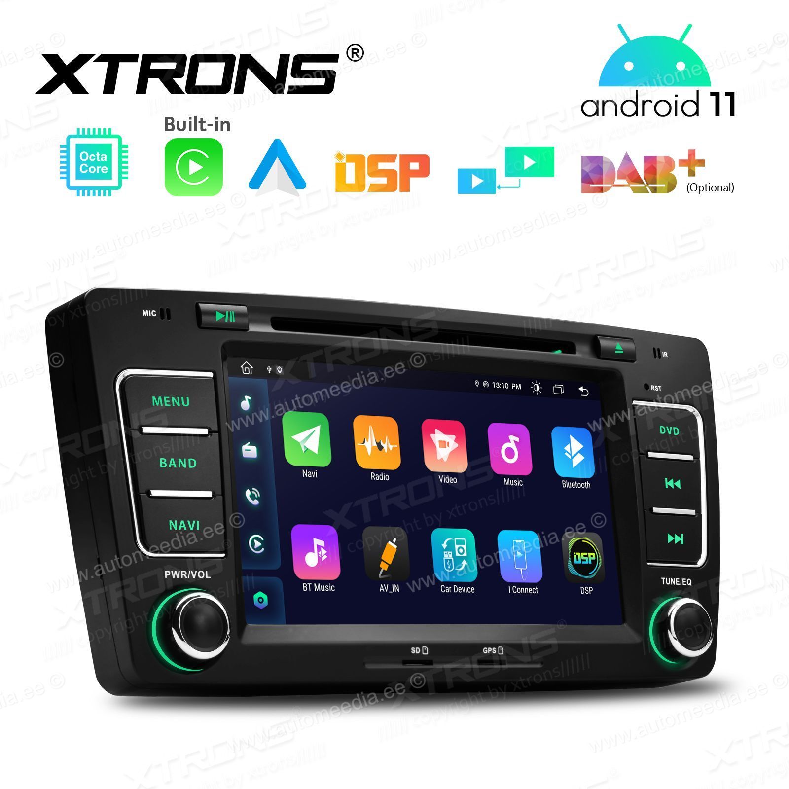 Skoda Octavia | Yeti (2008-2013) mudelipõhine Android 11 GPS autoraadio ja multimeedia keskus
