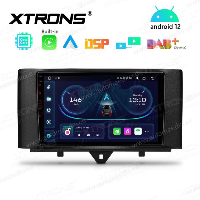 Smart Fortwo (2011-2014) Android 12 Car Multimedia Player with GPS Navigation