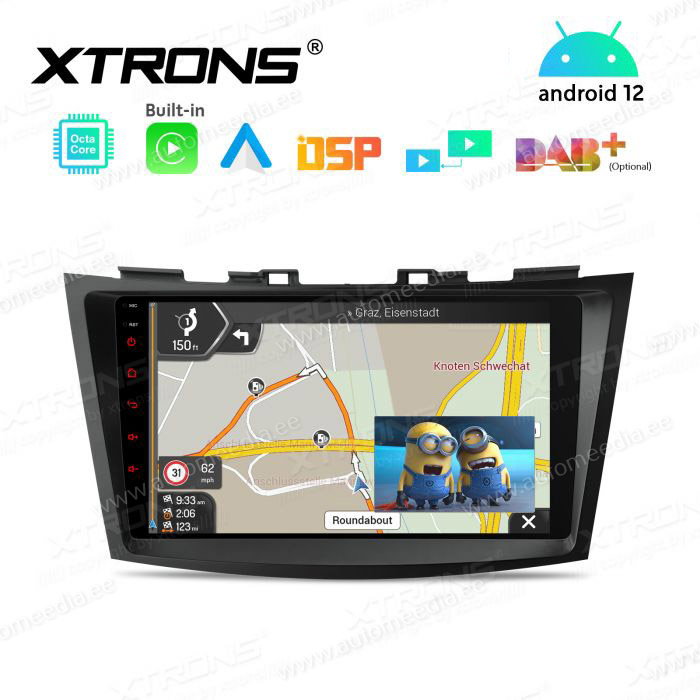 Suzuki Swift (2011-2017) mudelipõhine Android 12 GPS autoraadio ja multimeedia keskus