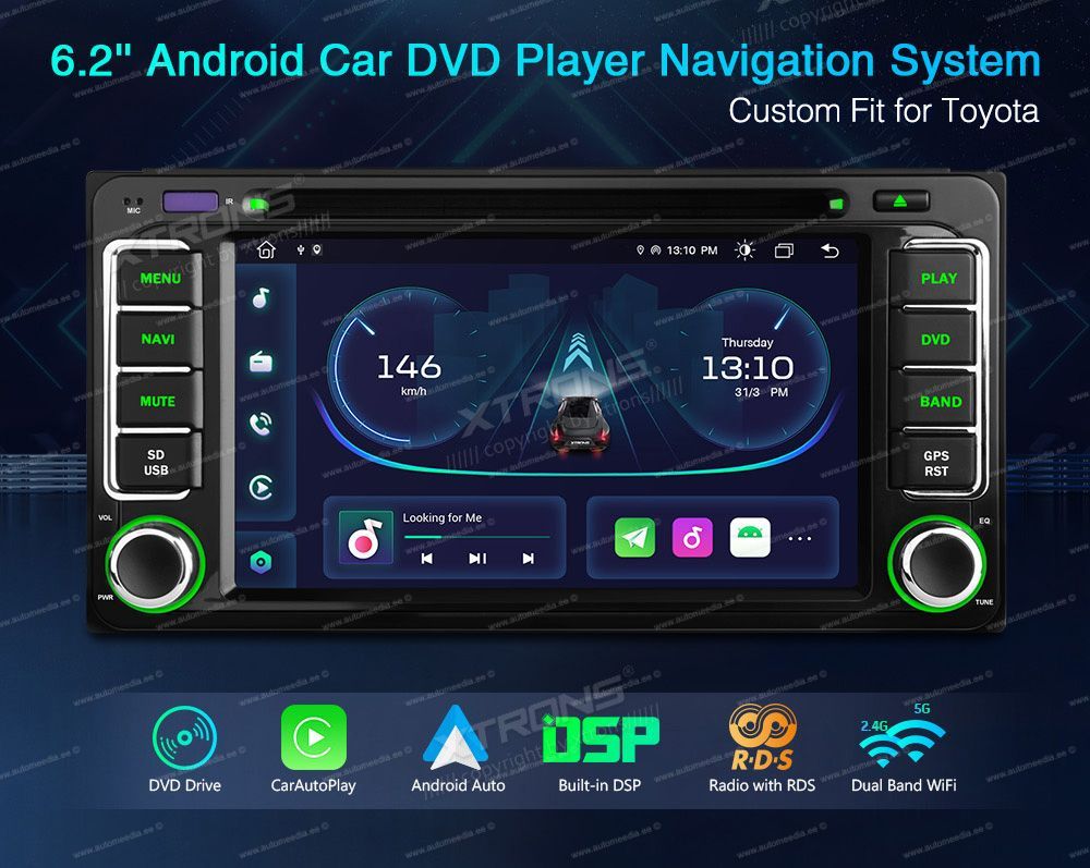 XTRONS PE61HGT Mudelikohane android multimeediakeskus gps naviraadio