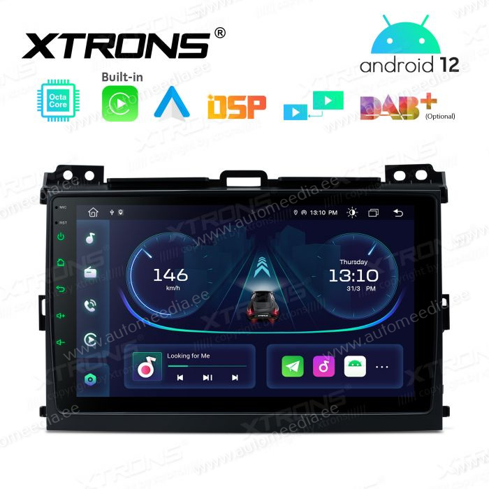 Toyota Landcruiser 120 (2002-2009) mudelipõhine Android 12 GPS autoraadio ja multimeedia keskus