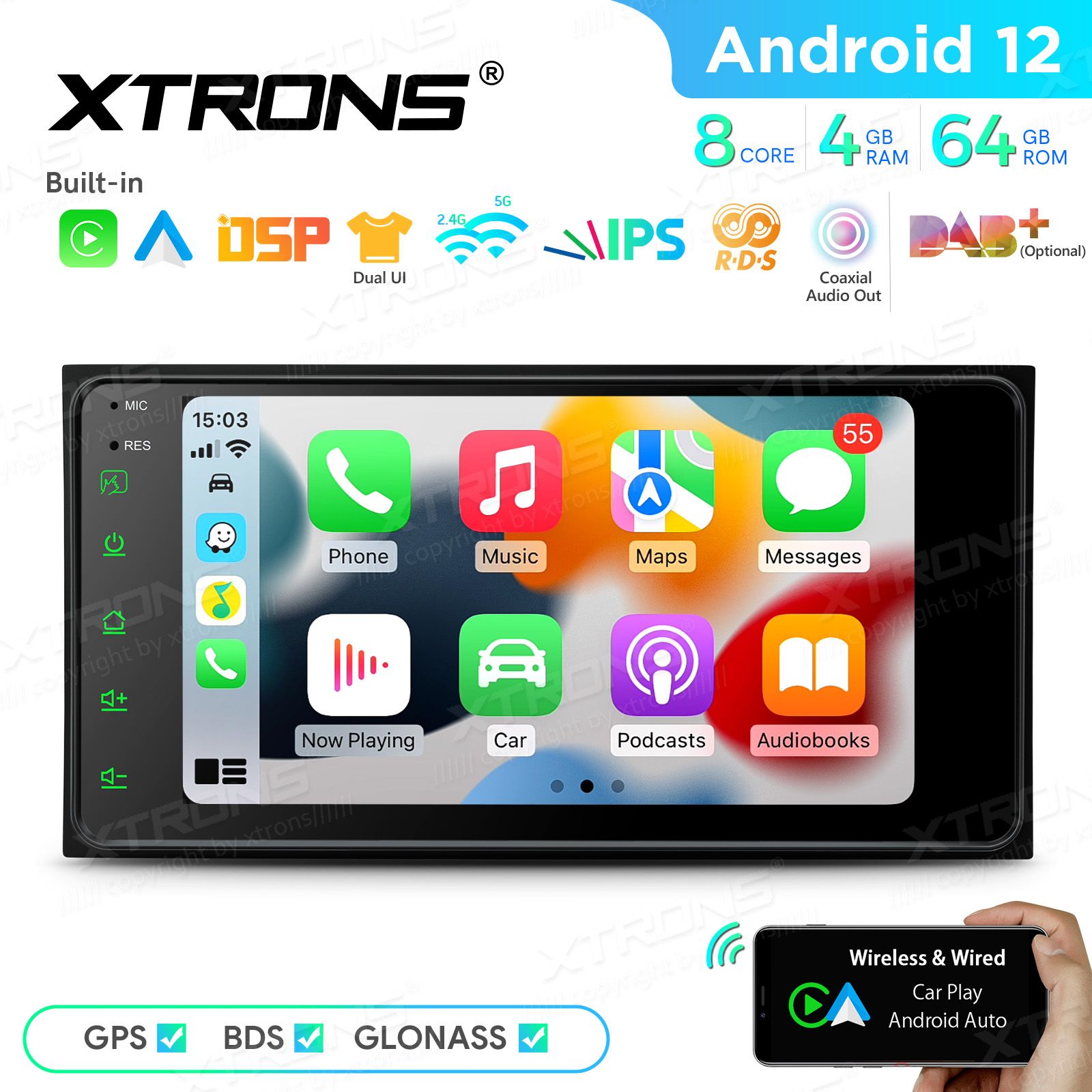 Toyota Hilux (2001-2011) | RAV4 (2000-2005) | LC100 mudelipõhine Android 12 GPS autoraadio ja multimeedia keskus