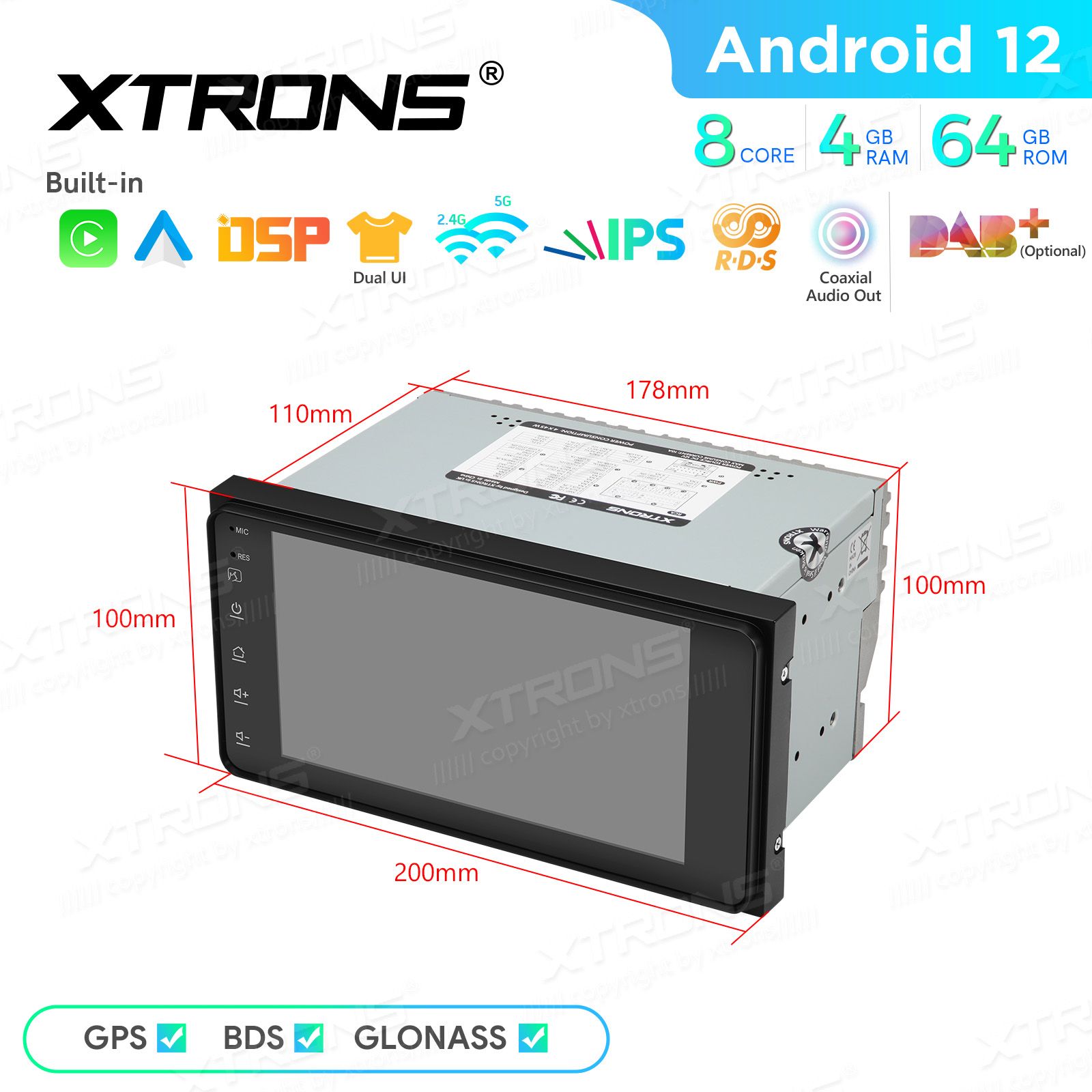 Toyota Hilux (2001-2011) | RAV4 (2000-2005) | LC100 mudelipõhine Android 12 GPS autoraadio ja multimeedia keskus