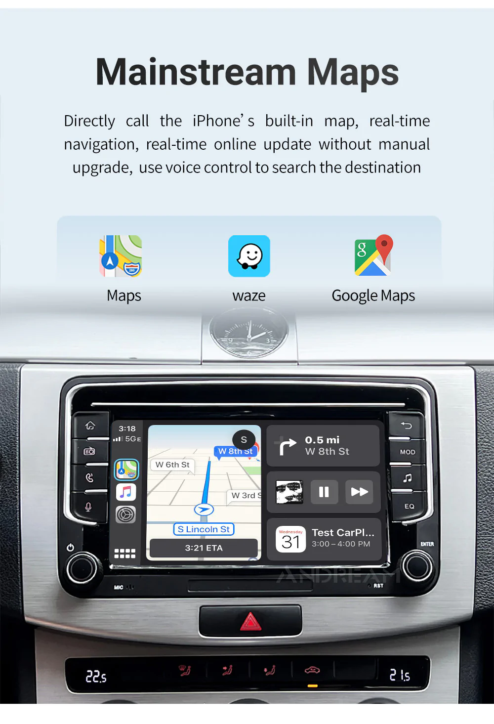 VW android auto Carplay radio