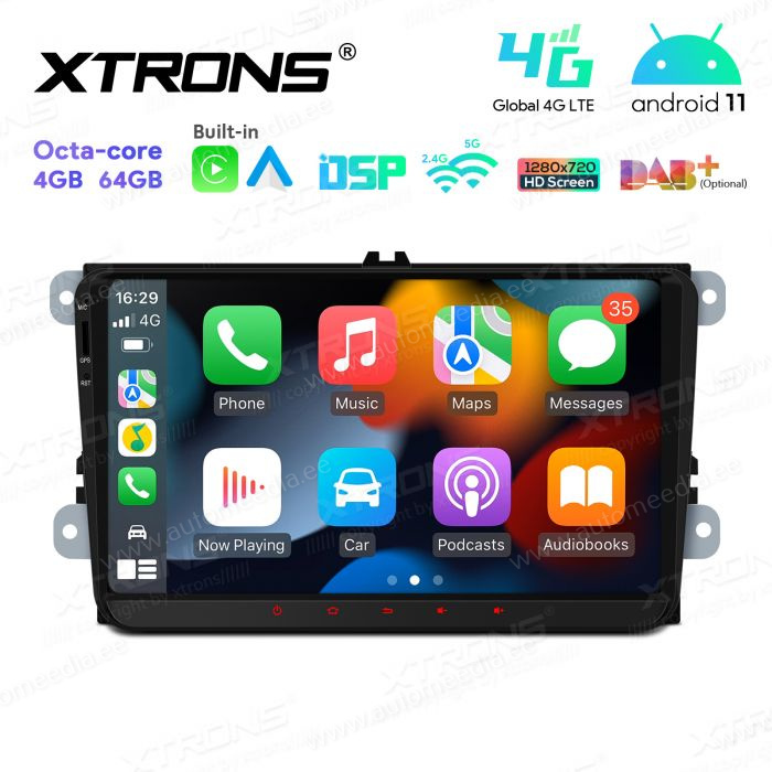 VW Passat B6 | B7 | Multivan | Transporter T5 | T6 | Amarok | Tiguan | Touran | Sharan mudelipõhine Android 12 GPS autoraadio ja multimeedia keskus