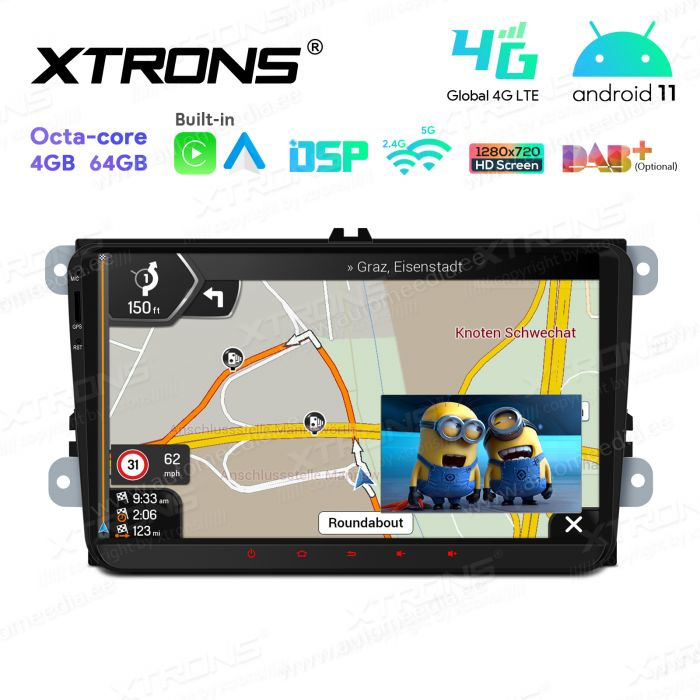 VW Passat B6 | B7 | Multivan | Transporter T5 | T6 | Amarok | Tiguan | Touran | Sharan mudelipõhine Android 12 GPS autoraadio ja multimeedia keskus