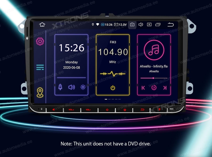 VW Passat B6 | B7 | Multivan | Transporter T5 | T6 | Amarok | Tiguan | Touran | Sharan XTRONS IB90MTVL Car multimedia GPS player with Custom Fit Design