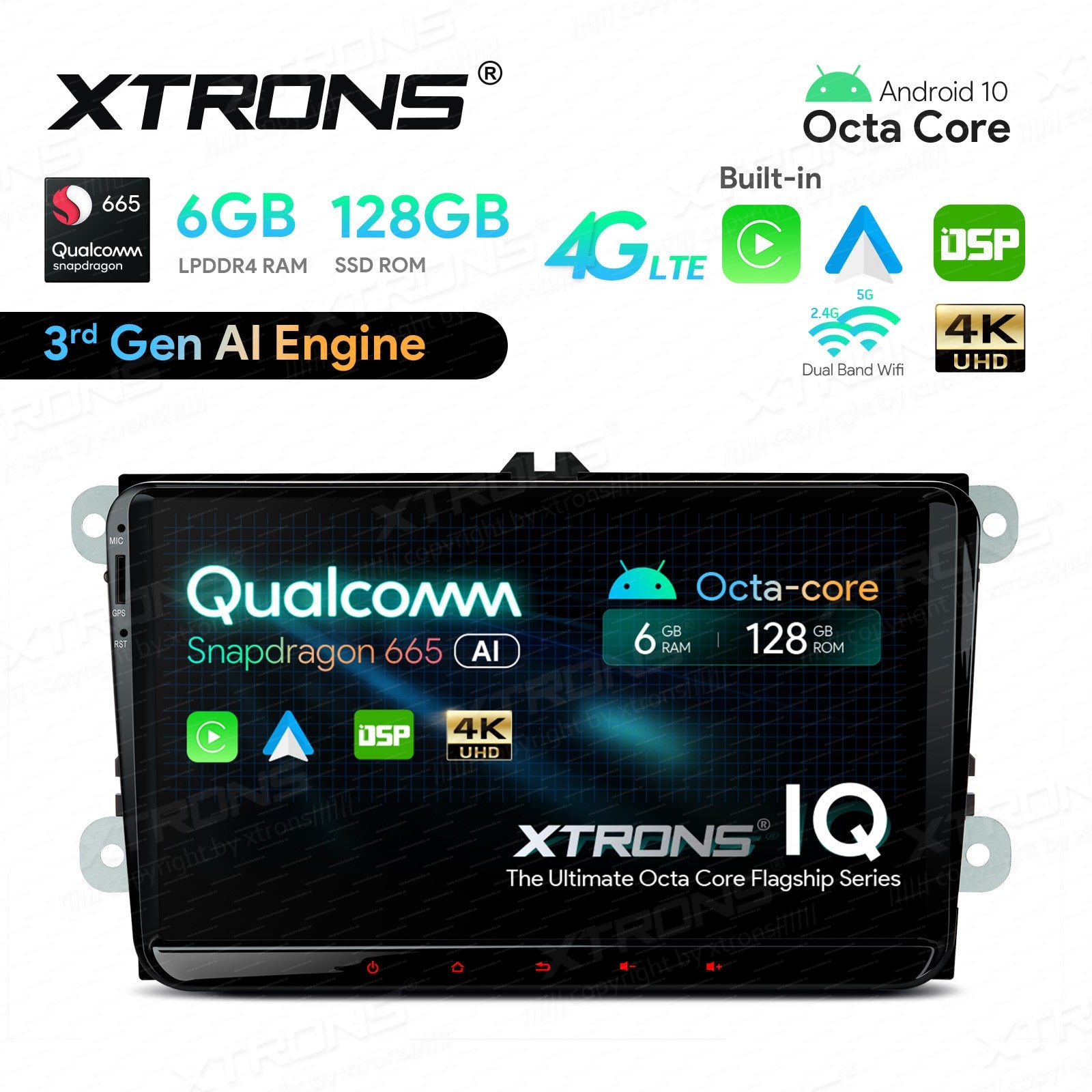 VW Passat B6 | B7 | Multivan | Transporter T5 | T6 | Amarok | Tiguan | Touran | Sharan Mudelipõhine Android 10 auto GPS multimeediakeskus | 9