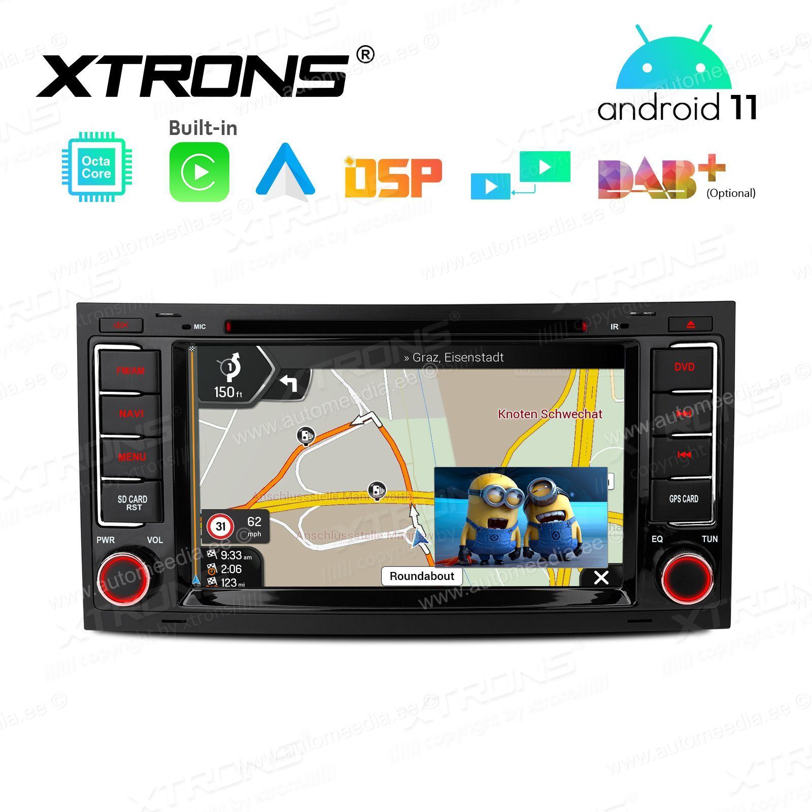 VW Touareg | Multivan | Transporter | (2004-2010) mudelipõhine Android 11 GPS autoraadio ja multimeedia keskus