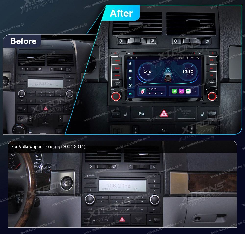 VW Touareg | Multivan | Transporter | (2004-2010)  custom fit multimedia radio suitability for the car