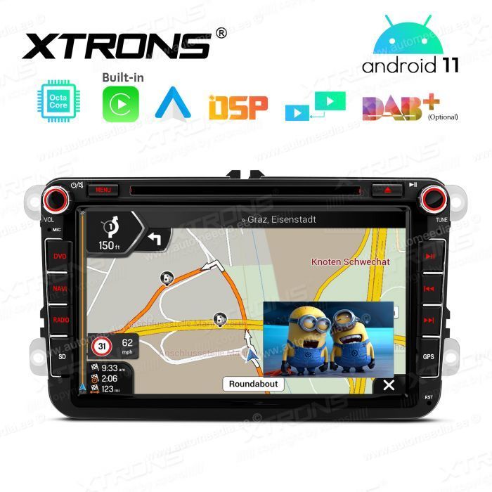 VW Passat B6 | B7 | Multivan | Transporter T5 | T6 | Amarok | Tiguan | Touran | Sharan mudelipõhine Android 11 GPS autoraadio ja multimeedia keskus