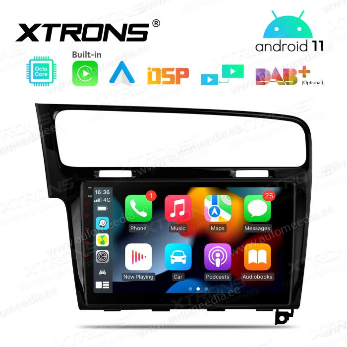 VW Golf 7 mudelipõhine Android 12 GPS autoraadio ja multimeedia keskus