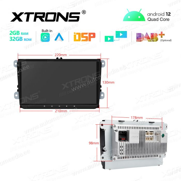 VW Passat B6 | B7 | Multivan | Transporter T5 | T6 | Amarok | Tiguan | Touran | Sharan mudelipõhine Android 12 GPS autoraadio ja multimeedia keskus
