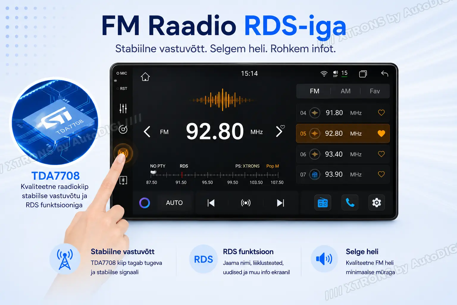 XTRONS XTR10MAN XTRONS XTR10MAN FM RDS raadio ja USB multimedia mängija